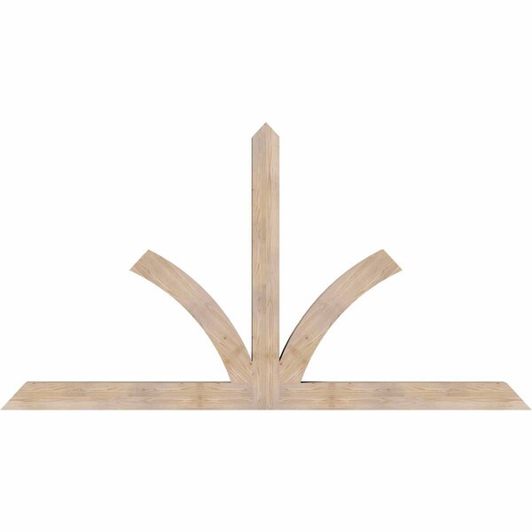 Ekena Millwork Richland Smooth Timber Gable Bracket, Douglas Fir, 108"W x 58"H x 5 1/2"D x 5 1/2"F, 13/12 Pitch GBW108X58X0606RIC00SDF - main